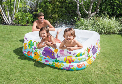 Intex Swim Center Clearview Aquarium Piscine gonflable, 62,5" X 62,5" X 19,5", à partir de 3 ans