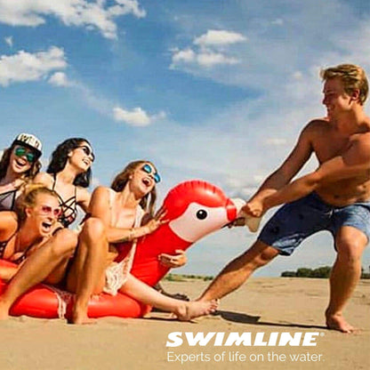 SWIMLINE Original Giant Ride On Inflatable Pool Float Lounge Series | Flotteurs W/jambes stables ailes grand gonflement ridable été plage natation fête grand radeau tube décoration Tan jouets pour enfants adultes perroquet