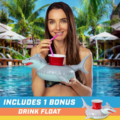 GoFloats 'Great White Bite' Shark Pool Float Party Tube - Radeaux gonflables, adultes et enfants Radeau géant