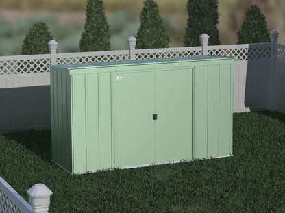 Arrow Shed Classic 10' x 4' Outdoor Padlockable Steel Storage Shed Building Sage Green 10' x 4'