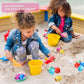 16 Pieces Diving Gems Pool Toys Large Acrylic Gems Big Diamond Gems Pirate Treasure Chest Summer Underwater Swimming Toys for Birthday Swimming Pool Party Favors (Classic Style) Classic
