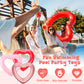3 Pcs Inflatable Heart Pool Float 47.3 x 39.4 Inch Swim Heart Shaped Pool Rings for Adults Teens Water Fun Heart Floatie Summer Swimming Tube for Pool Beach Bachelorette Party Red, Rose Gold, Pink
