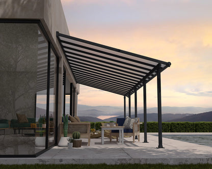 Palram - Housse de terrasse Canopia Olympia, 10' x 30', gris/bronze 10' x 30' 