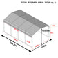 MUPATER 12 x 20 FT Metal Carport Kit, Outdoor Heavy Duty Garage Car Shelter Shade with Metal Roof, Frame and Bolts for Car, and Boats, Grey
