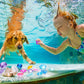 24 Pieces Diving Gem Pool Toys Colorful Summer Swimming Gem Diving Toys with 2 Treasure Pirate Boxes Summer Underwater Swimming Toy Set for Parties Birthday, Wedding Decoration Gems (Ocean Style) Ocean Style