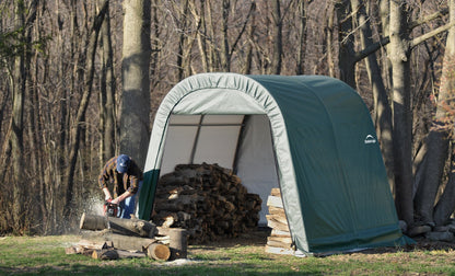 ShelterLogic 77814 Green 10'x12'x8' Round Style Shelter 10'x12'x8'