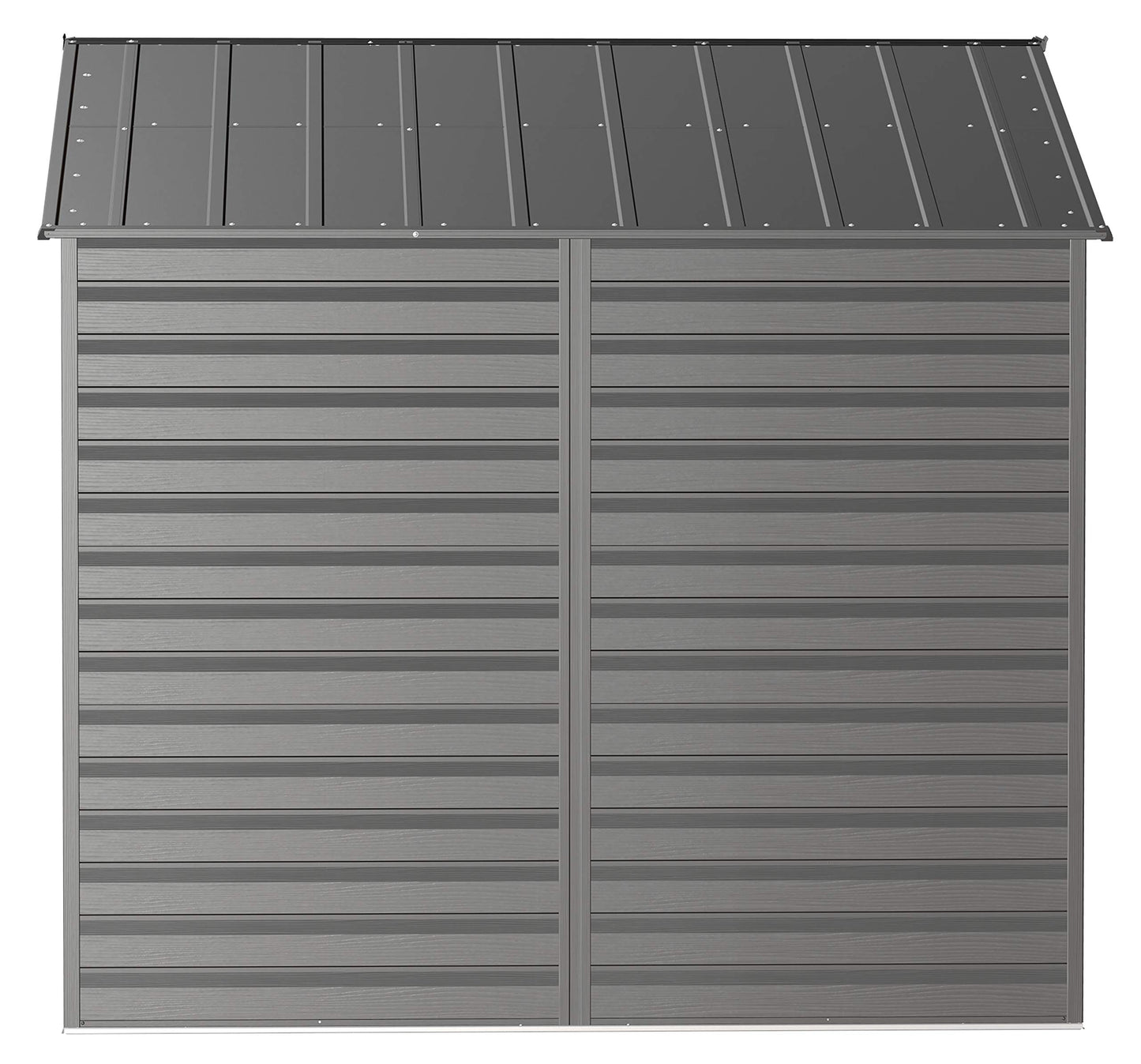 Arrow Shed Select 8' x 8' Outdoor Lockable Steel Storage Shed Building, Charcoal