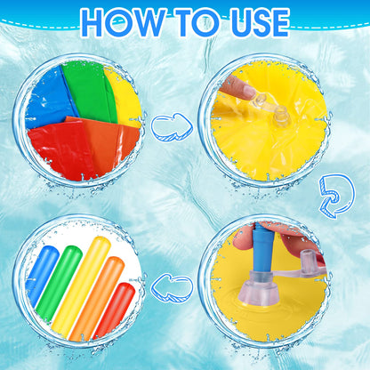 Pool Inflatable Sticks 41.3 Inch Pool Noodles PVC Swimming Noodles Colorful Inflatable Pool Noodle Adults Float Water Noodles Outdoor Water Games Toy for Beaches Swimming Pool Party Decor 15