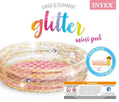 Intex Mini piscine à paillettes, piscine gonflable pour enfants, 1 à 3 ans