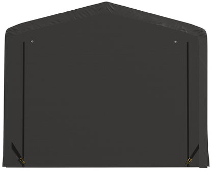 ShelterLogic ShelterTube Abri de garage et de stockage, 10' x 18' x 8', cadre en acier robuste, boîtier résistant au vent et à la neige, gris 10' x 18' x 8' 