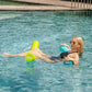 IMMERSA Jumbo Swimming Pool Noodles, Premium Water-Based Vinyl Coating and UV Resistant Soft Foam Noodles for Swimming and Floating, Lake Floats, Pool Floats for Adults and Kids. Teal