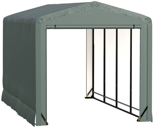 ShelterLogic ShelterTube Abri de garage et de stockage, 10' x 18' x 10', cadre en acier robuste, boîtier résistant au vent et à la neige, vert 10' x 18' x 10' 