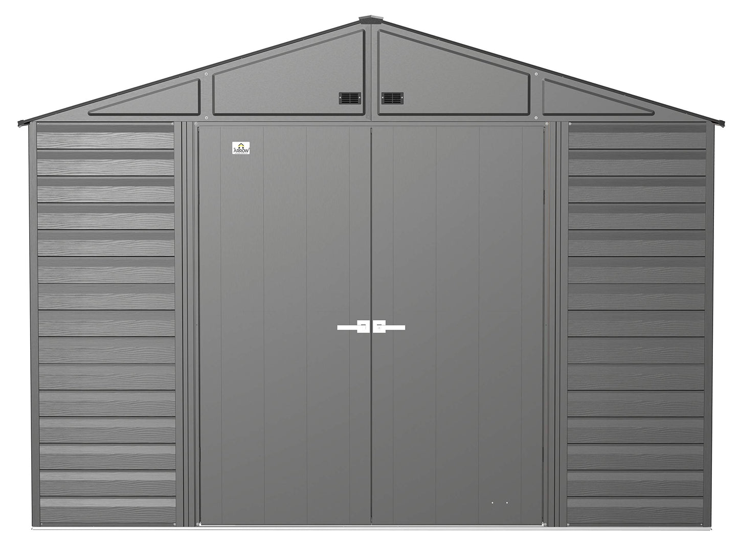 Arrow Shed Select 10' x 14' Outdoor Lockable Steel Storage Shed Building, Charcoal & Floor Frame Kit for Arrow Classic and Select Storage Sheds, Extra Large Sheds Shed Building + Frame Kit