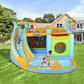 JOYMOR Inflatable Water Slide Park, Pirate Themed Bounce House w/Obstacle Course, Water Cannon, Splash Pool, Water Slide Bouncer Castle Outdoor Backyard Playhouse for Kids (Included Blower)