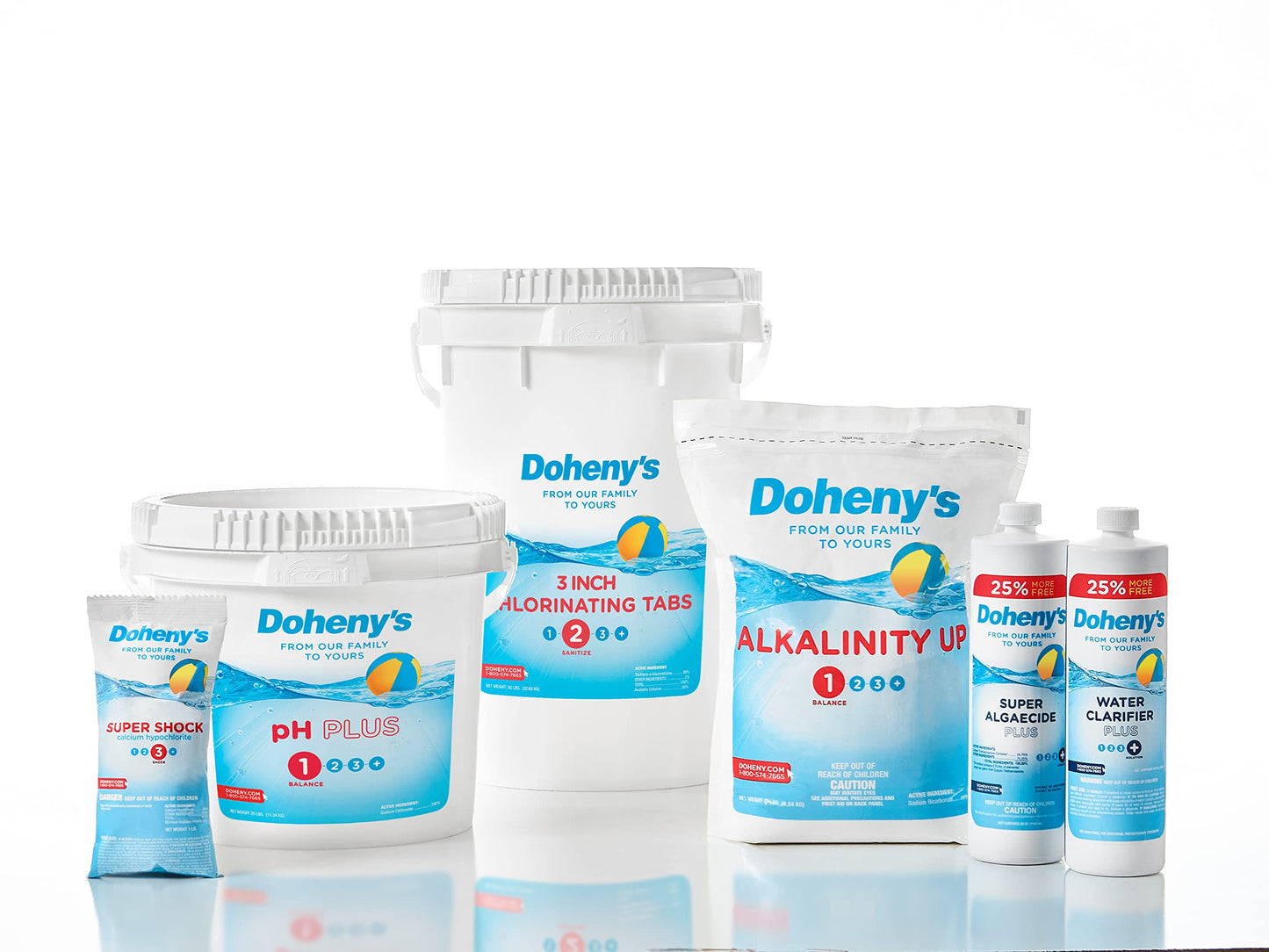 Doheny's 3 Inch Swimming Pool Chlorine Tablets | Pro-Grade Pool Sanitizer | Long Lasting & Slow Dissolving | Individually Wrapped | 99% Active Ingredient, 90% Stabilized Chlorine | 10 LB Bucket 10 lb.