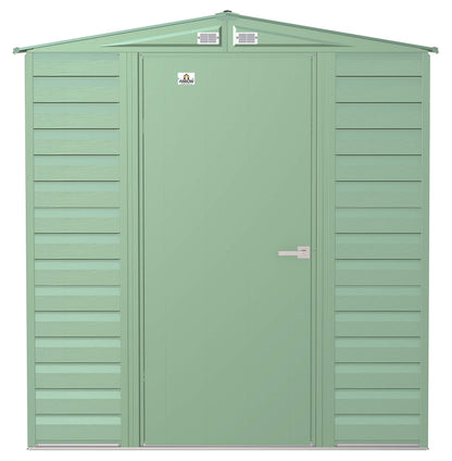 Arrow Shed Select 6' x 7' Outdoor Lockable Steel Storage Shed Building, Sage Green