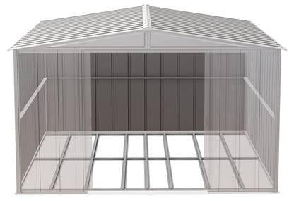 Arrow Shed Select Hangar de rangement extérieur verrouillable en acier de 10' x 14', kit de cadre de charbon de bois et de sol pour abris de stockage Arrow Classic et Select, abri de jardin extra large + kit de cadre 