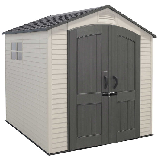 Lifetime 60042 7' X 7' Outdoor Storage Shed, Desert Sand 7 ft. x 7 ft.