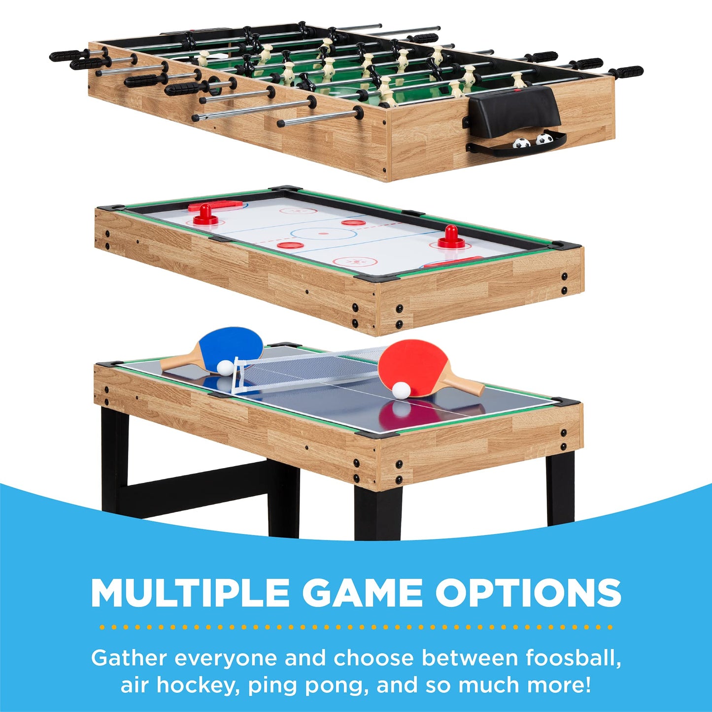 Best Choice Products 2x4ft 10-in-1 Combo Game Table