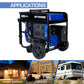 DuroMax XP15000E Gas Powered Portable Generator-15000 Watt Electric Start-Home Back Up & RV Ready, 50 State Approved, Blue/Black 15,000-Watt Gas