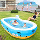 Large Inflatable Pool with Seat, Jhunswen Blow Up Pool for Adults, 100" x 61" x 17" Swimming Pool for Kids with Backrest for Backyard Outside, Family Summer Water Center (Without Pump) 100" x 61" x 17"