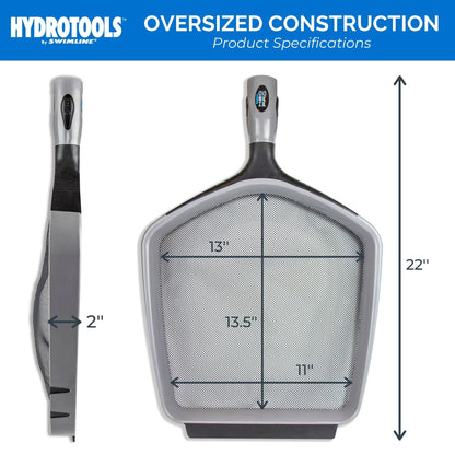 HYDROTOOLS By SWIMLINE 80600 H20 Pro Series Professional Service-Grade Leaf Skimmer Head With Rubber Bumper | For Swimming Pool Spa Pond Hot Tub | Leaves Bugs Debris Cleaning | Heavy Duty Extra Large Professional (Molded)