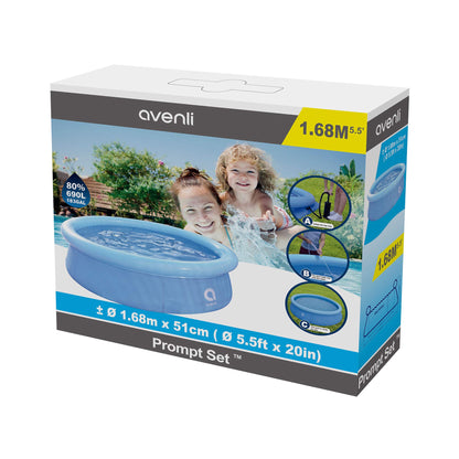 JLeisure Avenli 12014 5,5 pieds x 20 pouces Capacité de 1 à 2 personnes Ensemble d'invite pour enfants hors sol Piscine extérieure gonflable pour enfants Bleu