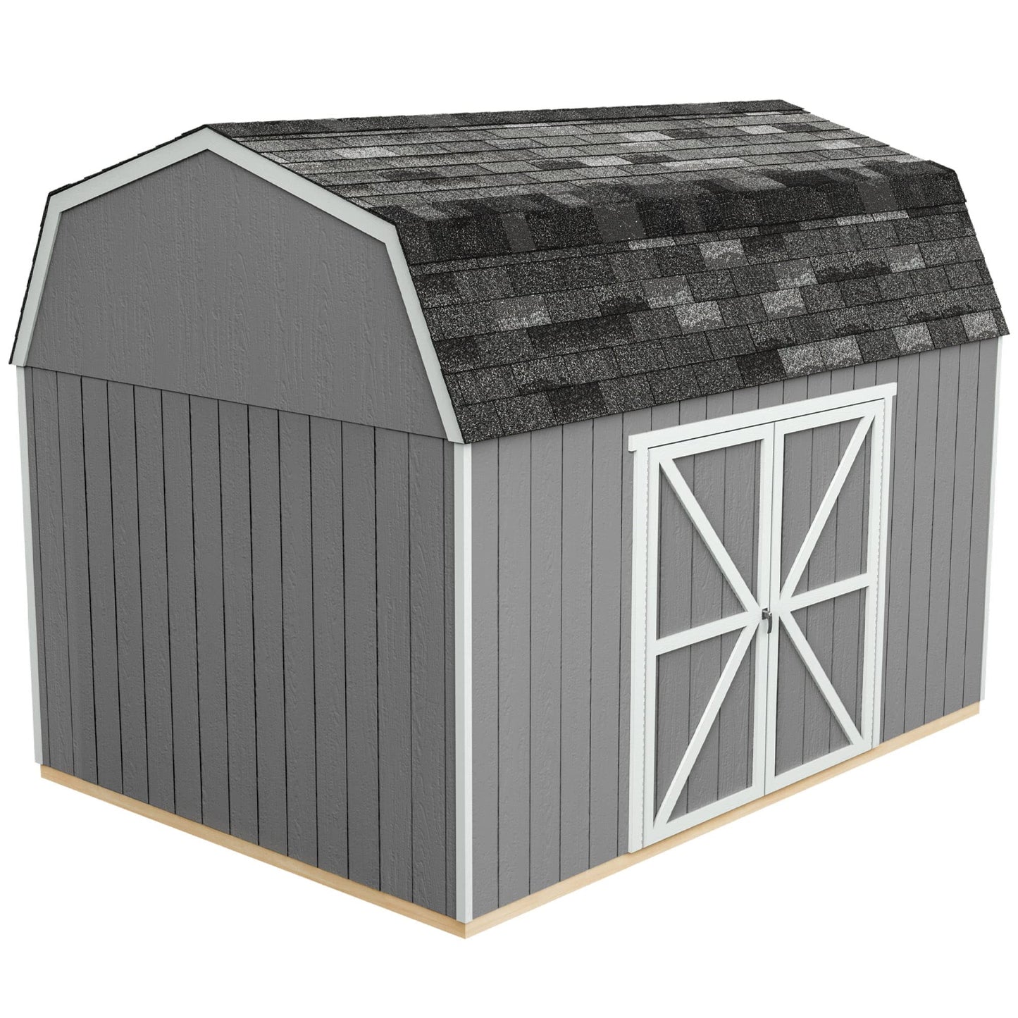 Handy Home Products Braymore 10x14 Do-It-Yourself Wooden Storage Shed with Floor