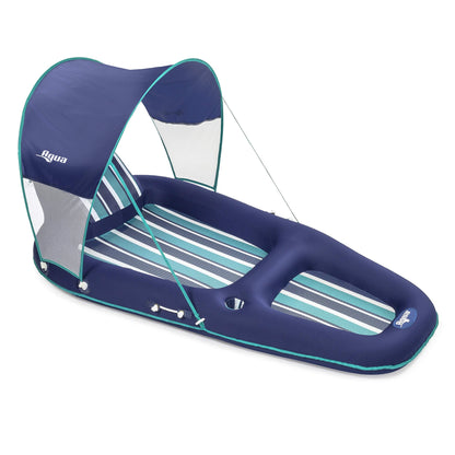 Aqua Ultimate Pool Float Lounges, Fauteuils inclinables, Tanners – Plusieurs couleurs/styles – pour adultes et enfants Floating Ultimate Lounge Navy/Aqua/White Stripe