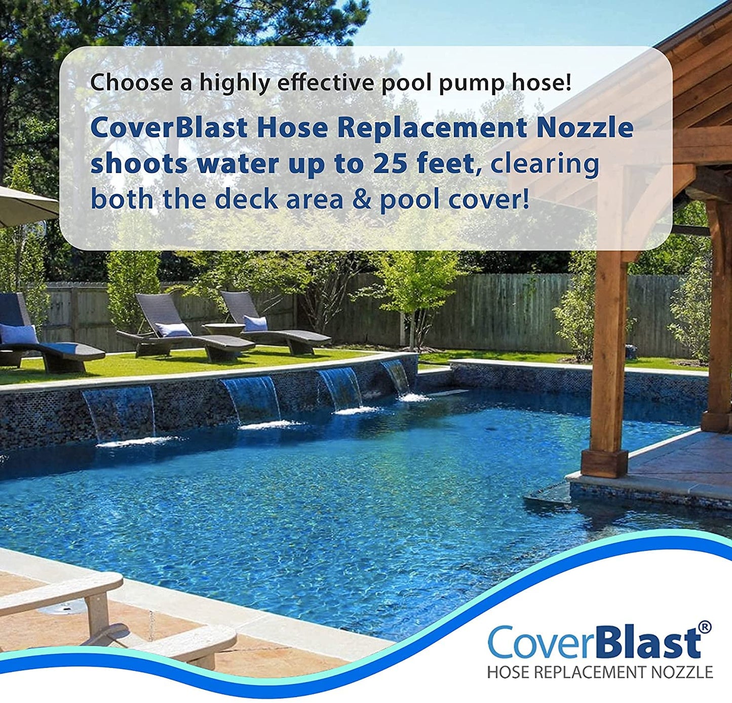 CoverBlast Pool Cover Pump Accessory - Easy-to-Install Hose Replacement Nozzle for Pool Pump 1 Pack Original version