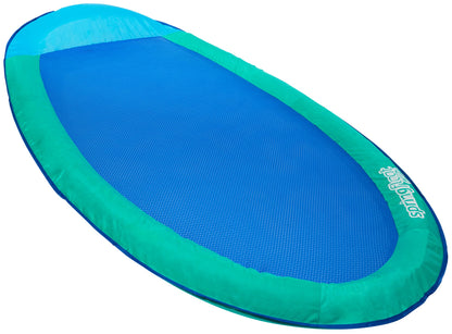 SwimWays Spring Float Original Pool Lounge Chair with Hyper-Flate Valve, Aqua