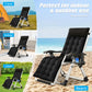 Zero Gravity Chair, Lawn Recliner, Reclining Patio Lounger Chair, Folding Portable Chaise with Detachable Soft Cushion, Cup Holder, Headrest Comfort Black Zero Gravity Chair-2Pack