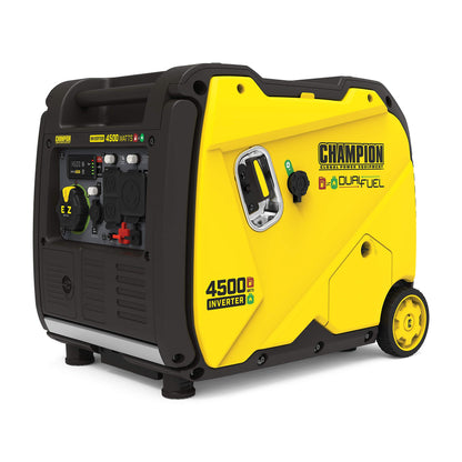 Champion Power Equipment 200988 4500-Watt Dual Fuel RV Ready Portable Inverter Generator, Electric Start 4500-Watt + Dual Fuel + EZ Electric Start