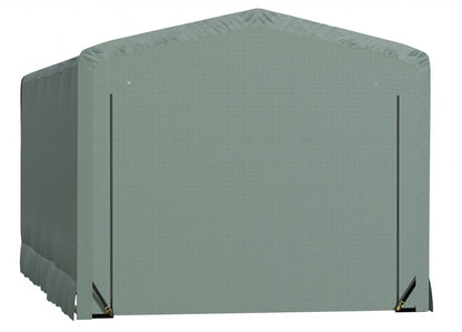 ShelterLogic ShelterTube Abri de garage et de stockage, 12' x 23' x 10', cadre en acier robuste, boîtier résistant au vent et à la neige, vert 12' x 23' x 10' 