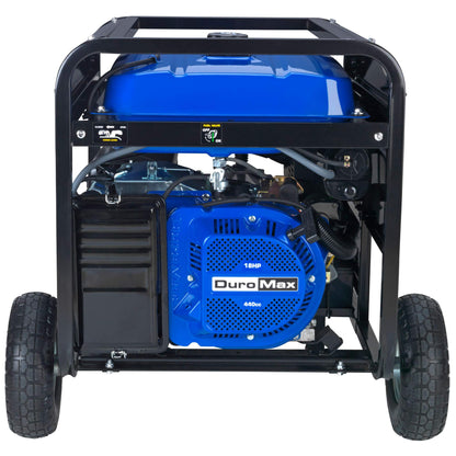 DuroMax XP10000E Gas Powered Portable Generator-10000 Watt Electric Start-Home Back Up & RV Ready, 50 State Approved, Blue/Black 10,000-Watt Gas