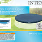INTEX 28022E Pool Cover: For 12ft Round Easy Set Pools – Includes Rope Tie – Drain Holes – 12in Overhang – Snug Fit 12-Foot