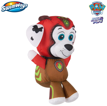 Swimways Paw Patrol AquaPups Marshall Swim Huggable, jouets Paw Patrol, jouets de bain et jouets de plage, animal flottant en peluche pour enfants à partir de 1 an