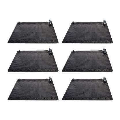 Intex 28685E Tapis solaire pour chauffe-eau de piscine hors sol Noir (lot de 6) 