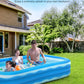 Inflatable Swimming Pool, Full-Sized Above Ground Pool, Ages 3+, 118" x 72.5" x 20"
