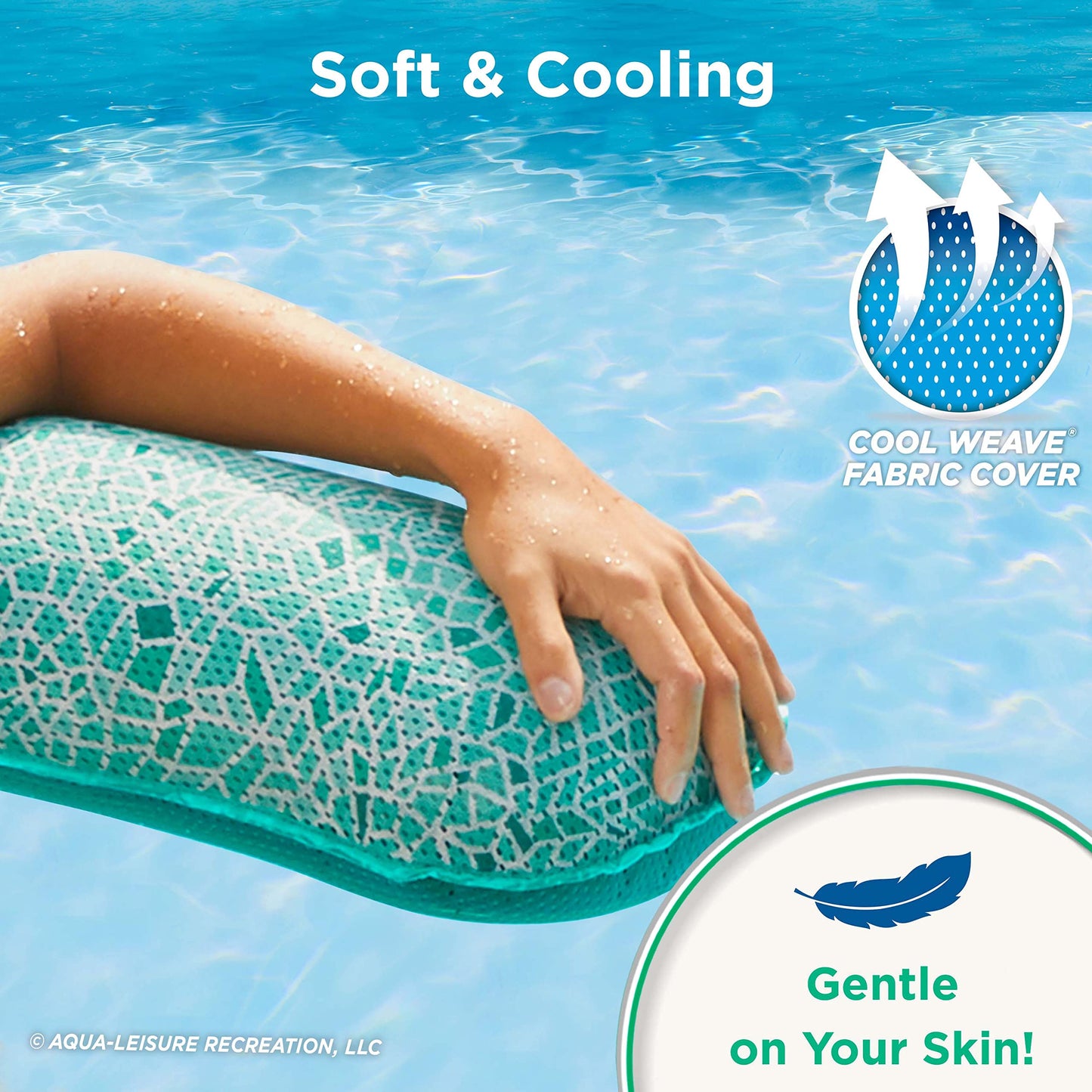 Aqua Pool Chair Float Lounge for Adults – Multiple Colors/Shapes/Styles – for Adults and Kids Floating 3-in-1 Green Mosaic