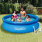 Summer Waves P1001030A Quick Set 10ft x 2.5ft Outdoor Inflatable Ring Above Ground Outdoor Swimming Pool with GFCI Model RX300 Filter Pump System, Blue 10 foot
