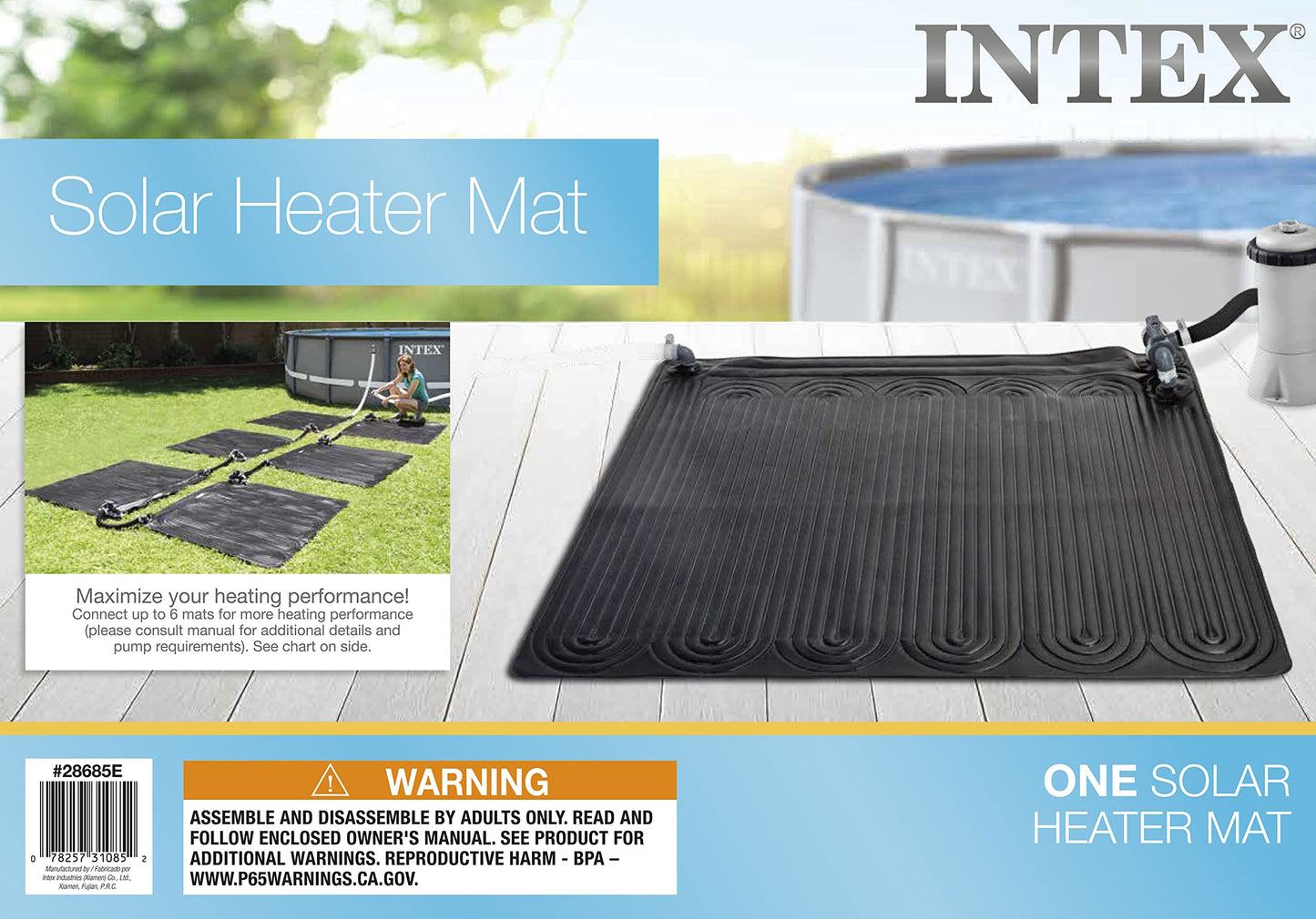 Intex Solar Heater Mat for Swimming Pool, 47.25 in X 47.25 in