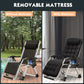 MOPHOTO Zero Gravity Chair, Outdoor Padded Lounge Chair with Side Table, Zero Gravity Recliner Chair, Outdoor Reclining Chair, Sturdy & Comfortable, Supports up to 440lbs Dark Black