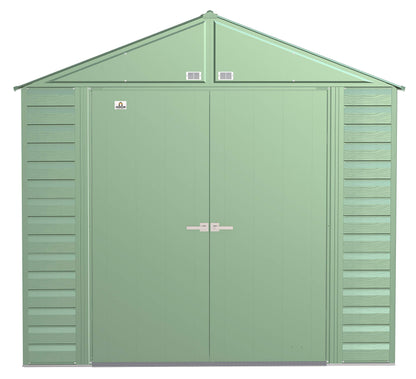 Arrow Shed Select Hangar de rangement extérieur verrouillable en acier, 8' x 6', vert sauge