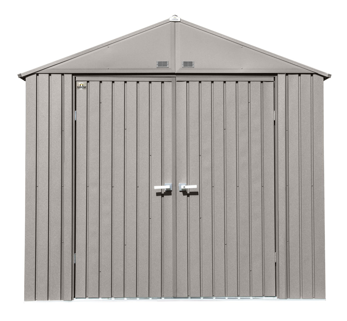 Arrow Shed Elite 8' x 6' Outdoor Lockable Steel Storage Shed Building, Cool Grey