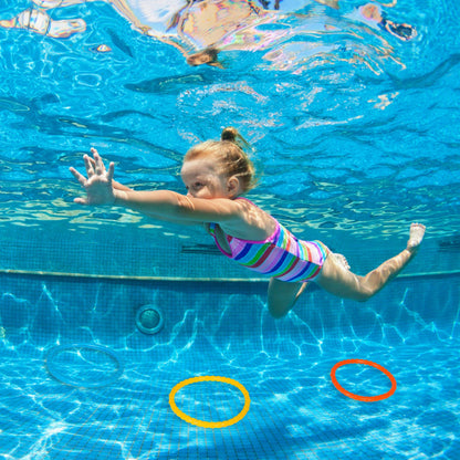 Jouets de piscine pour enfants de 8 à 12 ans, 6 pièces de natation, jouets de natation sous-marins d'été, anneaux de plongée pour adolescents et adultes