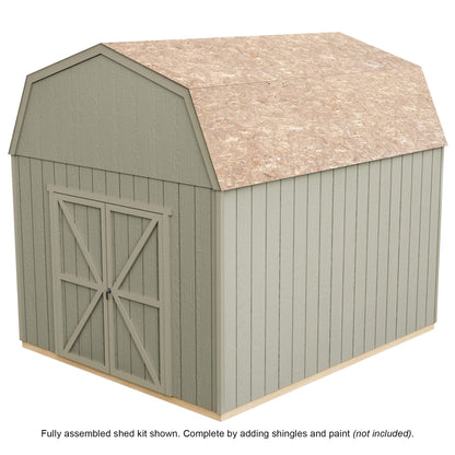 Handy Home Products Braymore 10x12 Do-It-Yourself Wooden Storage Shed with Floor