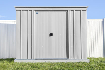 Arrow Shed Classic 8' x 4' Hangar de rangement extérieur cadenassable en acier, gris flûte 8' x 4' 