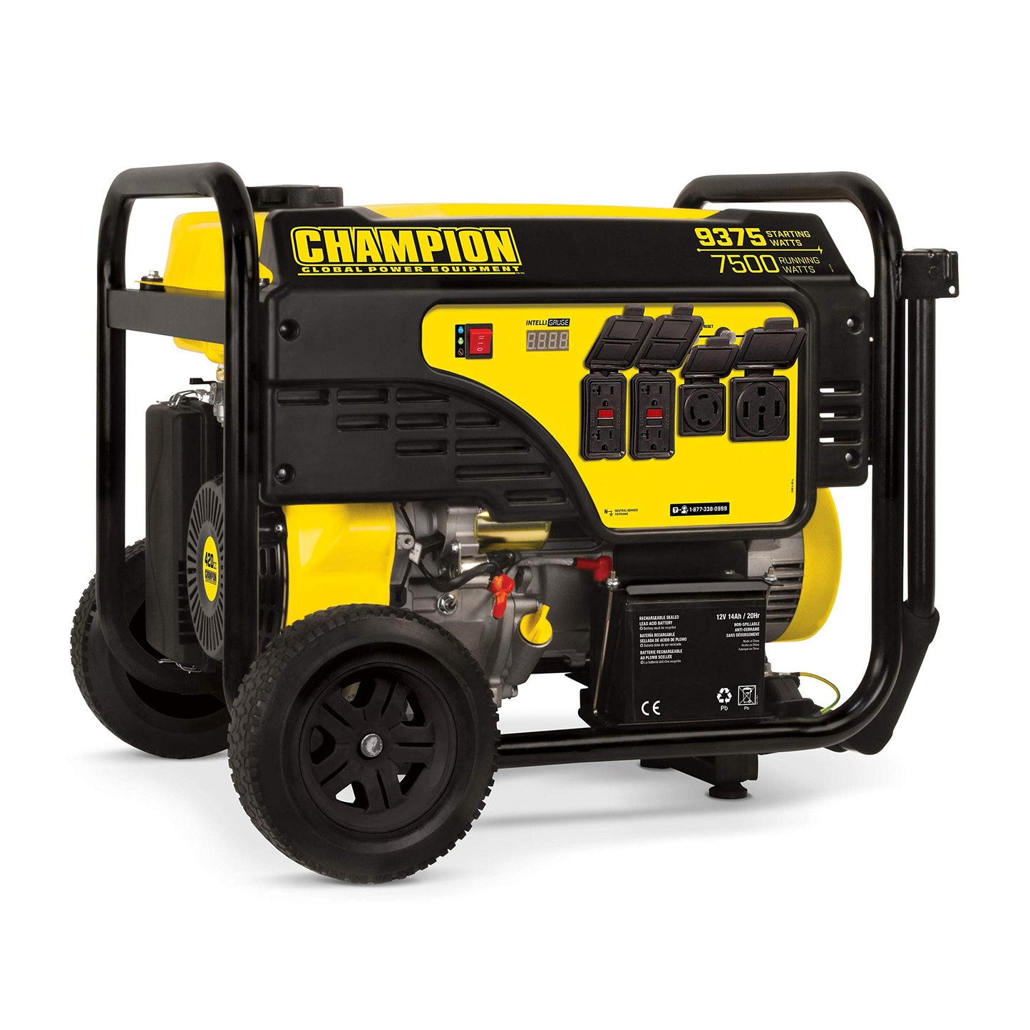 Champion Power Equipment 100813 9375/7500-Watt Portable Generator with Electric Start 7500-Watt + Electric Start + Wheel Kit