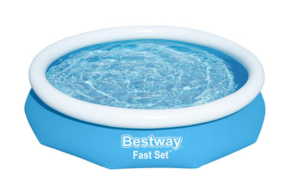 Piscine gonflable ronde Bestway Fast Set, piscine gonflable à anneau supérieur, 10 pi x 26 po